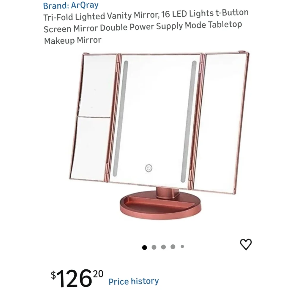 ArQray Tri-Fold Lighted Vanity Mirror